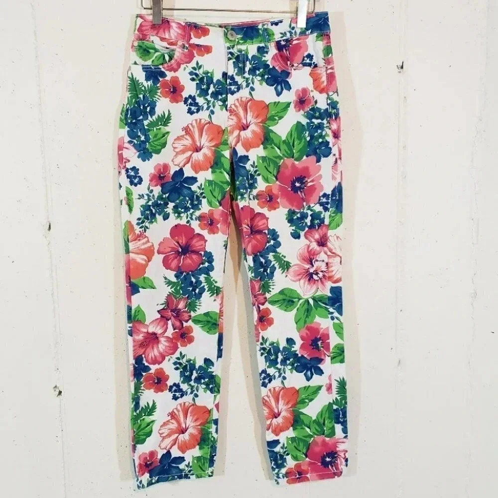 Hannah 6 multi-colored floral pants